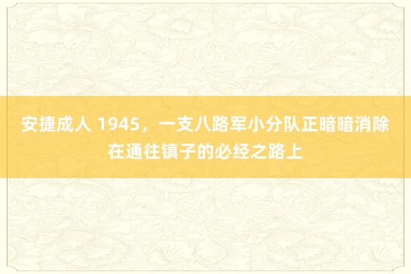 安捷成人 1945，一支八路军小分队正暗暗消除在通往镇子的必经之路上
