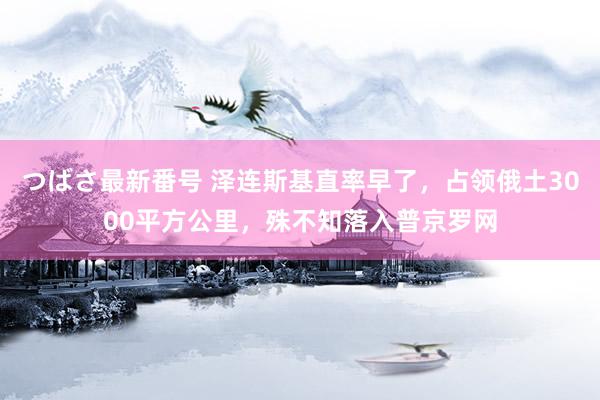 つばさ最新番号 泽连斯基直率早了，占领俄土3000平方公里，殊不知落入普京罗网