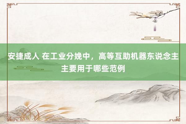 安捷成人 在工业分娩中，高等互助机器东说念主主要用于哪些范例
